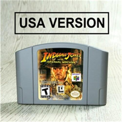 Indiana Jones and the Infernal Machine For 64 Bit Game Cartridge USA Version NTSC Format
