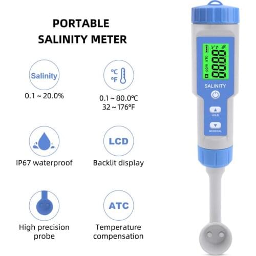 Salt Meter S-200 IP67 waterproof Salinometer Salinity Tester Foods High-precision salt concentration meter for food