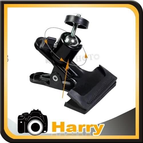 Multi-function Sping Clamp Clip Head Ball Socket for Photo Studio Camera Flash