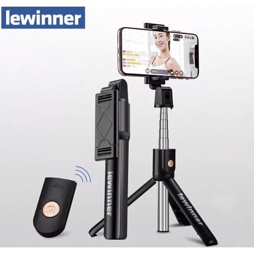 Lewinner 3in1 Wireless Bluetooth Selfie Stick for iphone/Android Foldable Handheld Monopod Shutter Remote Extendable Mini Tripod