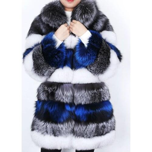 OFTBUY 2021 New Patchwork Real Fur Coat Winter Jacket Women Natural Fox Fur Outerwear Thick Warm Luxury Stand Collar Thick Warm