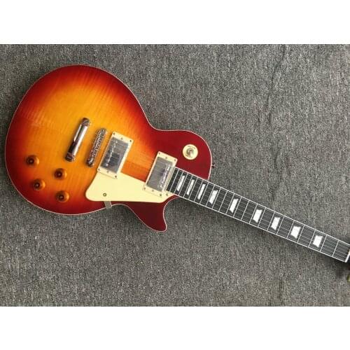 Wholesale custom shop, high quality electric guitar, standard electric guitar. Flame maple top fret binding free shipping