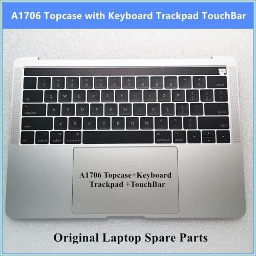 A1707 A1706 A1708 Original Top case for Macbook Pro Retina Palmrest with keyboard trackpad 13'15'US Gray Silver 2016-2017