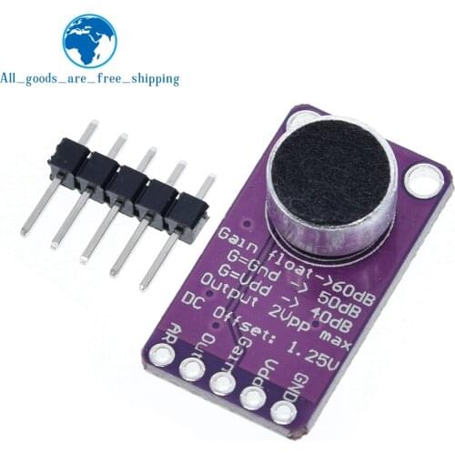 TZT MAX9814 Microphone AGC Amplifier Board Module Auto Gain Control for Arduino Programmable Attack and Release Ratio Low THD