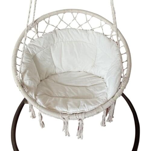 Macrame Linen Cotton Cushion Sofa Pads with Tassels for Hanging Hammock Chair Swing Seat Pads Living Room Sitting Yoga