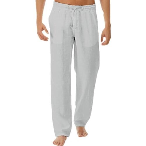 Yoga Pants Drawstring Mid Rise New Men Solid Wide Leg Slacks for Sports Casual Trousers Loose Dance Clothing Sweatpants 2021 New