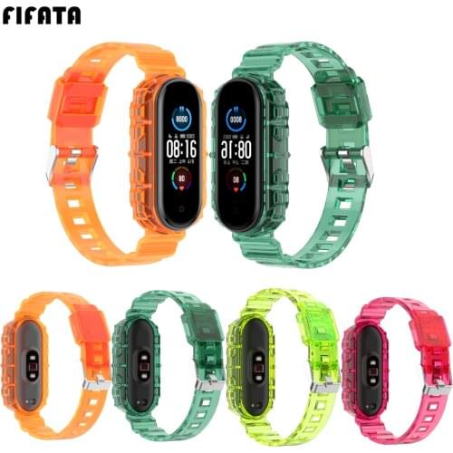FIFATA Silicone Strap For Xiaomi Mi Band 6 5 Smart Sports Watchband For Huami Amazfit Band 5 Wrist Strap Accessories Bracelet