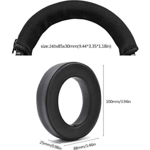 Replacement Leather Headband Cushion Ear Pads Cover for Corsair HS50 Pro HS60 Pro HS70 Pro Bluetooth Headphones A08 21