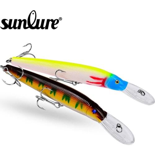 Sunlure 1PCS Floating Minnow Bait 15.3cm-16.8g Topwater Fishing Lure Artificial Hard Bait Wobblers Surface Swimbait Fishing Tool