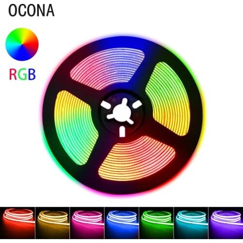 COB RGB LED Strip Lights Decoration for Wall Bedroom Color 840LED DC 24V 12V Flexible Ribbon Diode Tape TV Game Backlight DIM