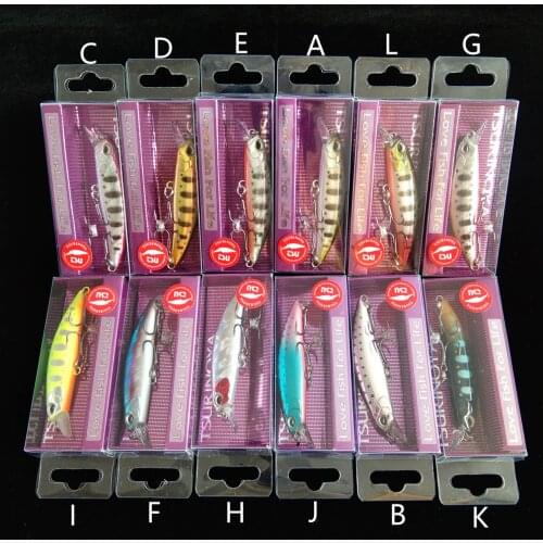 TSURINOYA 12pcs 60mm 6.1g Sinking Minnow DW67 New Fishing Lures Artificial Hard Lure Pencil Wobbler Crankbait Bass Pike Baits