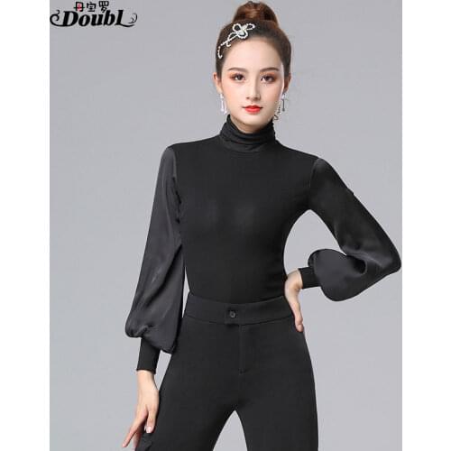 Excellent Quality Latin Dance Tops Female Sexy Performance Dancing Shirt Ballroom Cha Cha Samba Practice Dance Clothes