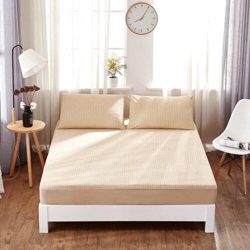 Cotton Jacquard Terry Cloth Bed Cover Waterproof Mattress Cover Soft Mattress Topper for Bed Anti-mite Bedspreads