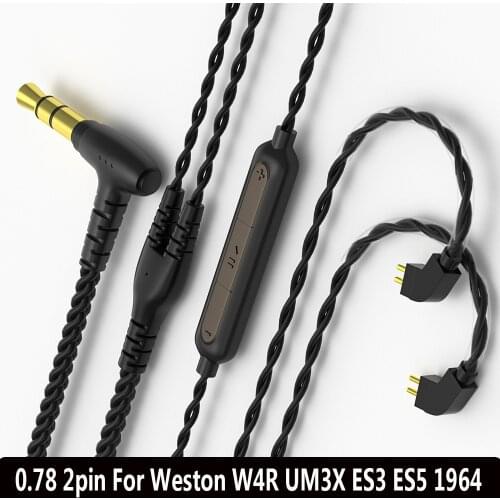 High quality wholesale Replacement Earphone Cable 4N 0.78 2pin For Weston W4R UM3X ES3 ES5 1964 In stock