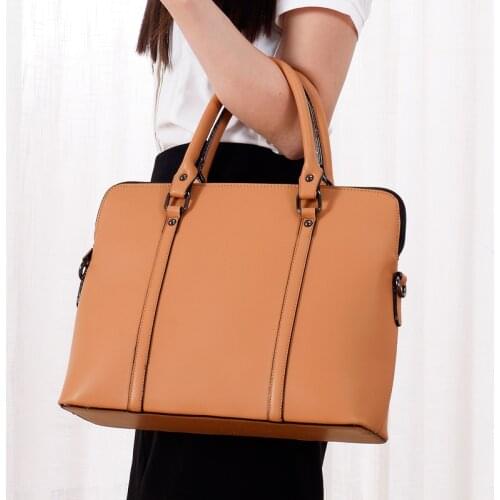 Ladies Computer Hand Bags Women Office Totes Leather Messenger Shoulder Bag Woman Business Laptop Briefcases For Lenovo Hp Dell