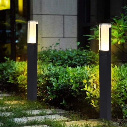 10W Acrylic Landscape LED Pillar Lamp Outdoor Garden Pathway Post Light Aluminum Courtyard Spotlight Bollard Light