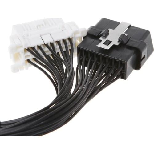 16 pin OBD2 OBD 2 OBDii Splitter Extension Cable one Male to Two Female Y Cable for elm327