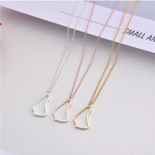 30 Outline Country North America Caribbean Barbados map Beard Island State geography hollow city Hometown chain Necklace Jewelry