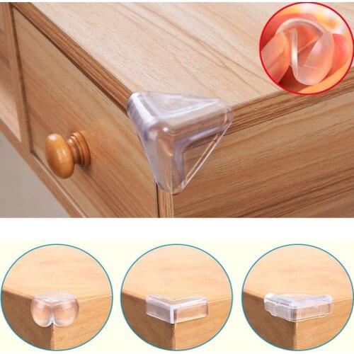 4 Pcs/Set Silicone Baby Safety Table Corners Protector Anti collision Angle Protection Cover Edge Corner Guards Transparent