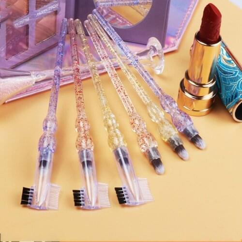 5 Pieces Crystal Eyelash Brush Eyebrow Comb Eyeshadow Makeup Brushes Professional Dual Makeup Tool Maquiagem Kabuki Beauty