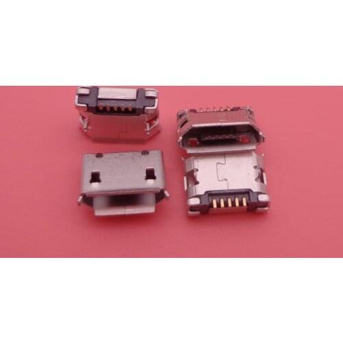500pcs/lot Micro USB Jack 5P Female Socket connector phone charging port for Lenovo A60 A366T A390E A520 A288T A500 A750