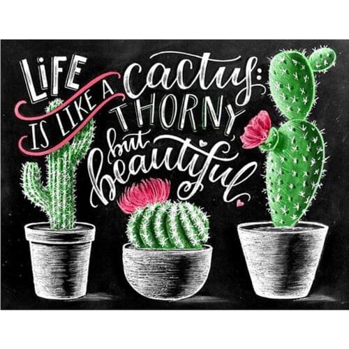 5d diy diamond painting Cactus Succulent Plant diamond embroidery cross stitch kits full square rhinestone of picturesZP-2374