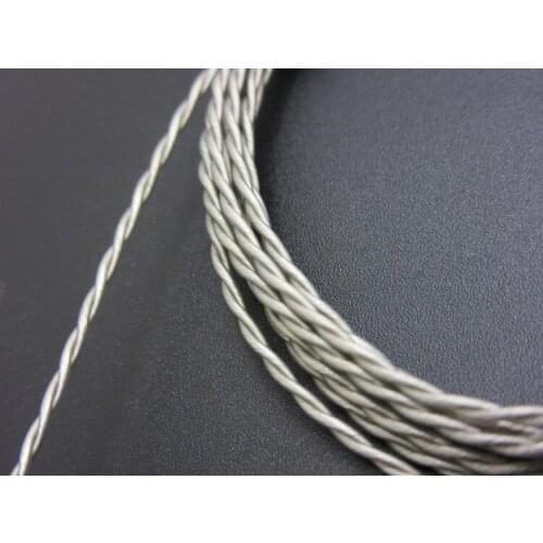 6N transparent black double-strand silver-plated headphone cable single crystal DIY upgrade line 10meters