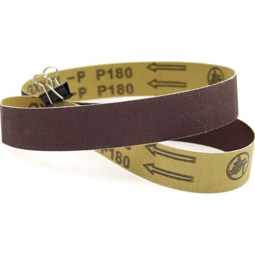 10 pieces 25*762mm Aluminium Oxide Abrasive Sanding Belts for Wood Soft Metal Grinding Polishing