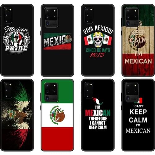 Black tpu Case For Samsung galaxy S20 /S20 PLUS/S20 ultra/S20+ /S20FE back cover Mexico flag emblem