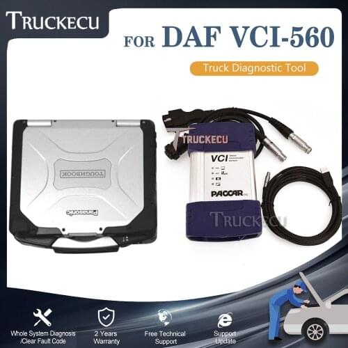 For DAF-paccar for DAF Davie VCI560 MUX+Thoughbook cf19 laptop preinstalled Davie developer tool for DAF diagnostic tool