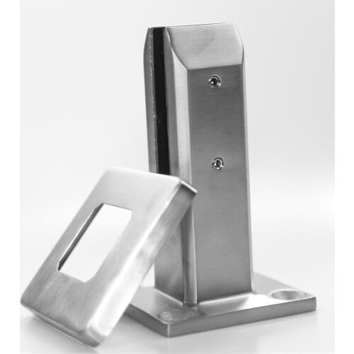Duplex Stainless 2205 Low Price Bigger Square Base Mount Glass Spigot