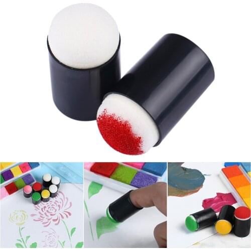 40pcs/lot Craft Finger Sponge Daubers with Newly Designed Storage Case for Card Making Painting Drawing Chalk DIY Painting Tool