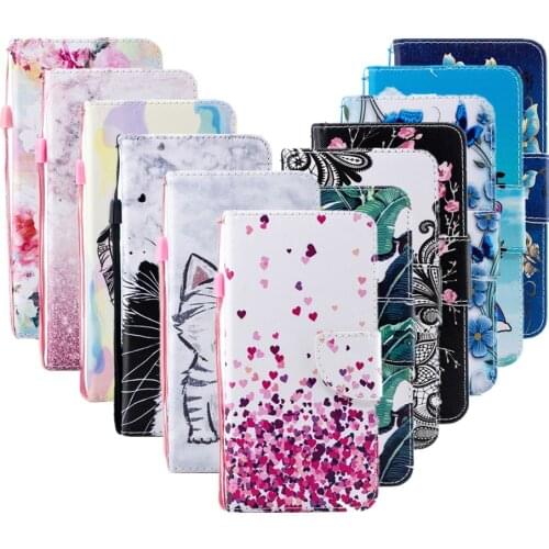 Flip Wallet Leather Case for Huawei P Smart 2020 P30 Nova 3i Honor 9A 8C Fundas Folded Stand Card Holder Full Protection Cover