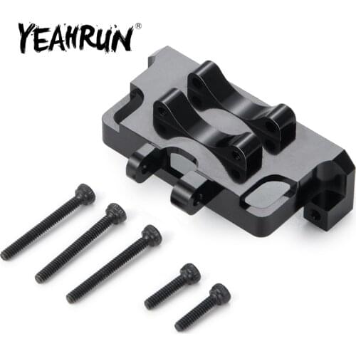 YEAHRUN 1Set Black Metal Servo Mount Bracket Seat for 1:24 Axial SCX24 90081 RC Car Model Upgrade Parts