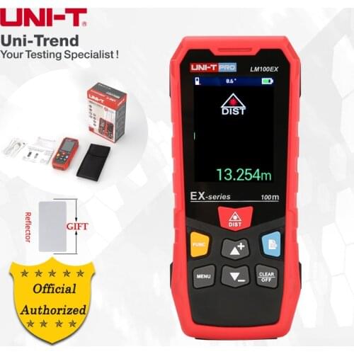 UNI-T LM50EX/LM70EX/LM100EX laser range finder; rotating color screen professional level laser range finder