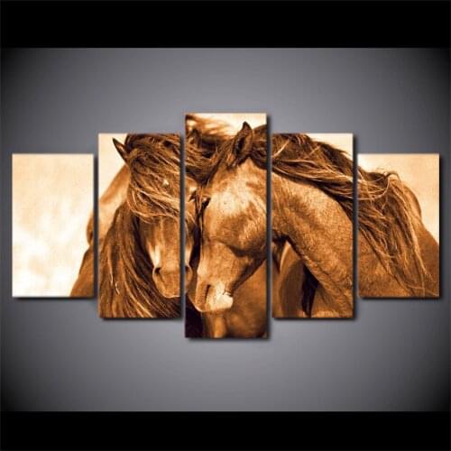 TOP Framed Printed Animals Horse Series Painting Sitting Room Decor Print Poster Picture Canvas Painting Home Decoration