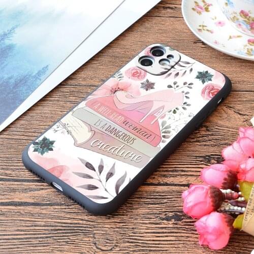 For iPhone A Well-Read Woman Print Soft Matt Apple iPhone Case
