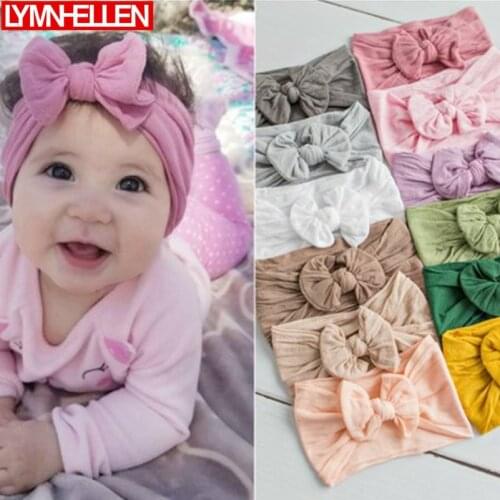 1pcs New Newborn Toddler Baby Girls Head Wrap Rabbit Big Bow Knot Stretch Turban Headband Hair Accessories Baby Decoration Gifts