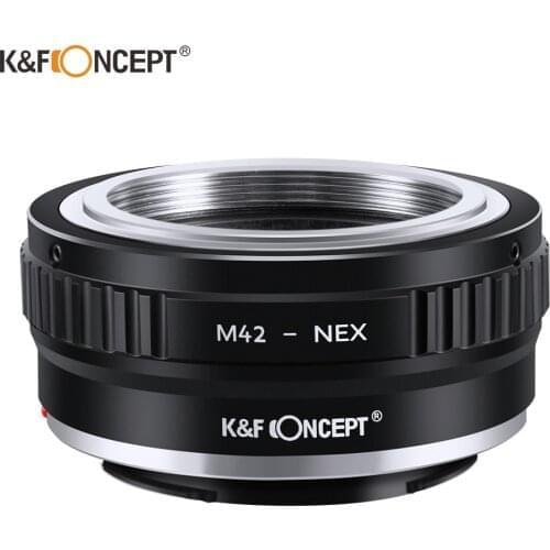 K&F CONCEPT M42-NEX for M42 Lens to NEX Pro E Mount Adapter Ring For M42 Screw Mount Lens to for Sony NEX E Mount Camera