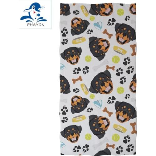PHAYON Beach Towel Quick-dry Cartoon Dog Microfiber Bath Towels Beach Cushion 150*75cm Bath Towel Yoga Mat Sand Free Beach Towel