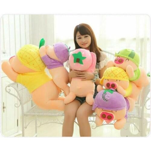 26'' Fruit McDull Pig Plush Stuffed Animals Soft Toy Doll Birthday Gift Pillow Stuffed Animals