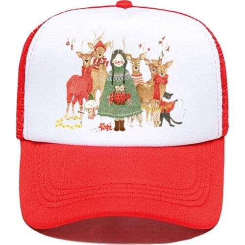 Christmas Adjustable 1PCS Mesh Cap Custom Logo Hat BlacK Red Green Snapback Wholesale White Men Women Simple Casual Wholesale