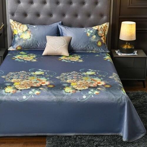 2021 Pink Ice Silk Sleeping Mat Cool Comfortable Bed Sheet With Pillowcase New Pattern Home Textile For Summer