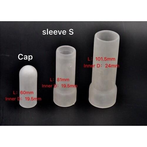 S/M/L Vacuum Cup Extender Silicone Penis Sleeves Clamping Kit For Penis Enlargement/ Extender/Stretcher Replacement