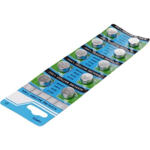 10Pcs AG13 A76 LR44 357A S76E G13 Button Coin Shaped Cell Battery 1.55V Alkaline Button Batteries