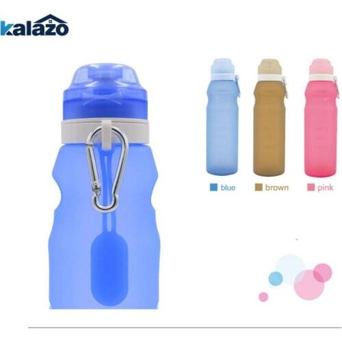 Travel silicone folding cup outdoor portable travel 600ML large capacity creative travel goods sports bottle