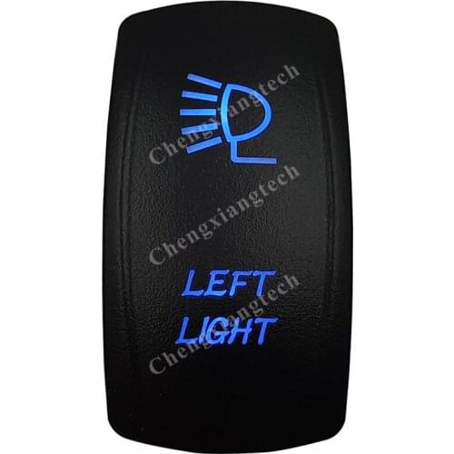 Left Light Car Boat Blue Led Lasor 5 Pin Rocker Toggle Switch On Off 12v 24v Marine Grade for Carling Arb Narva 4x4