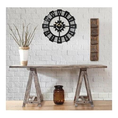 Nordic Metal Roman Numeral Wall Clocks Living Room and Home Office Decoration European Style Industrial Wall Clock