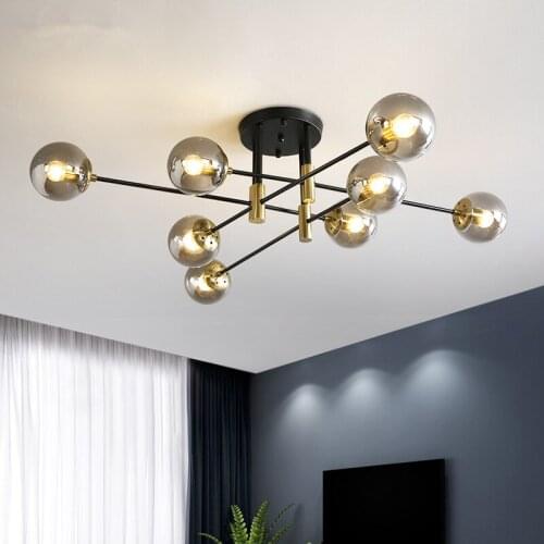 Modern led chandelier home decoration lighting Nordic restaurant chandelier E27 ball lamp ceiling lamp living room kitchen lamps