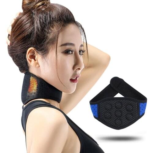 Tourmaline Heating Neck Support Brace Magnetic Therapy Wrap Protect Band For Neck Pain